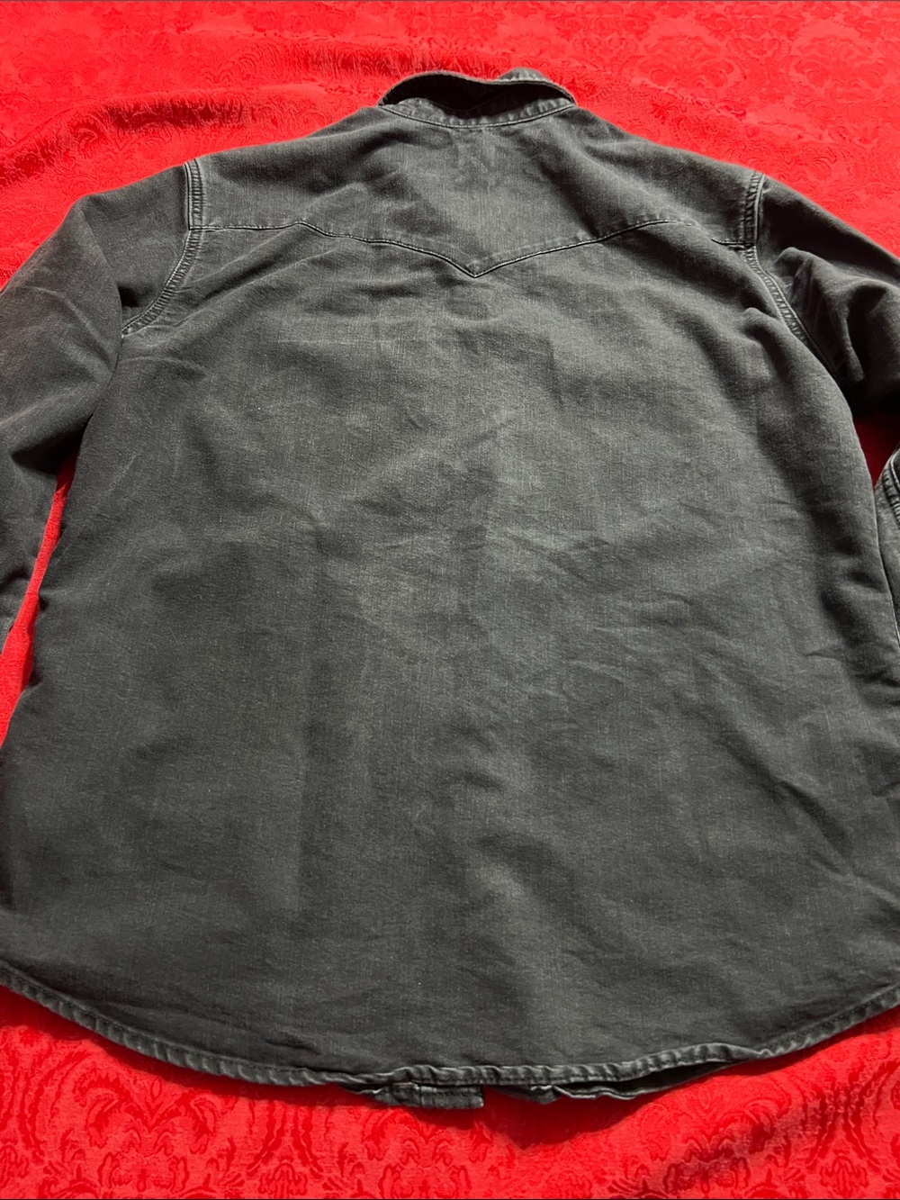 Levi's Men's Black Denim Western Snap Front Shirt Long Sleeve Large - Picture 11 of 13
